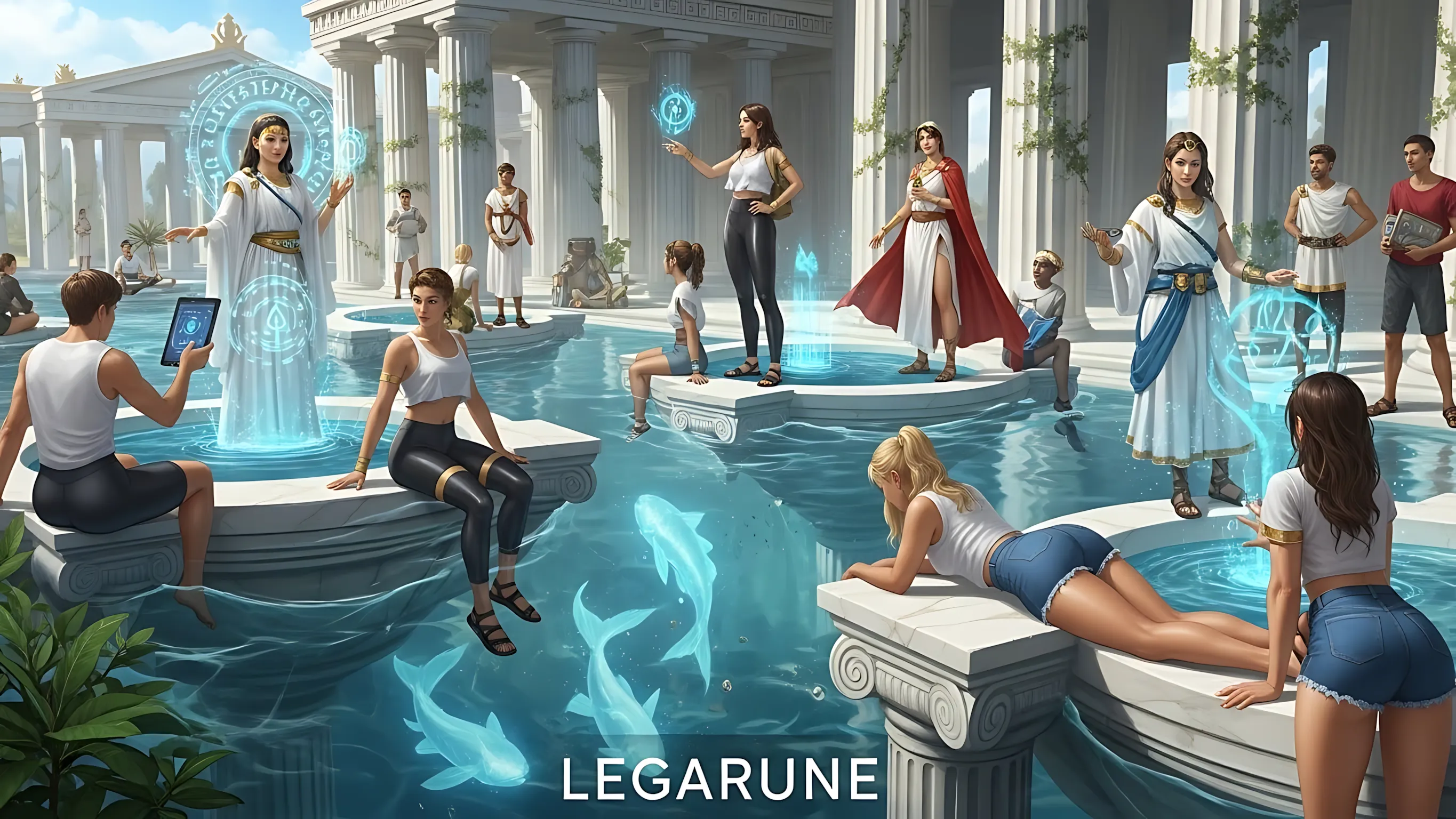 legarune art scenes images leggings cool fantasy neo future -8